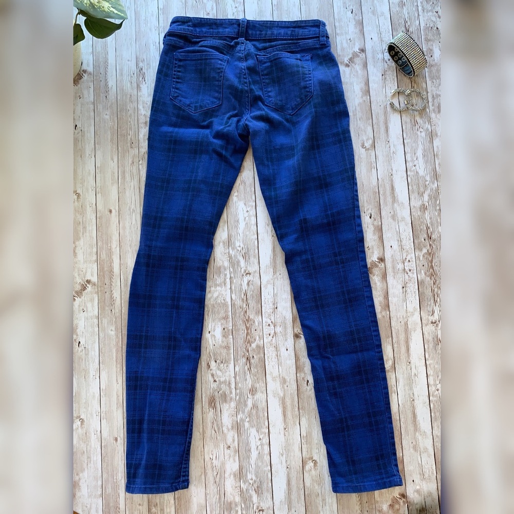 Arizona super skinny plaid blue black jeans - Picture 2 of 5
